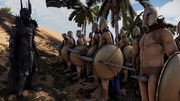 Dark Lord Sauron vs 300 Spartans | Ultimate Epic Battle Simulator 2 | UEBS2