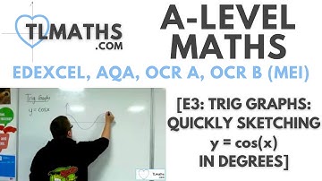 A-Level Maths: E3-07 [Trig Graphs: Quickly Sketching y = cos(x) in degrees]