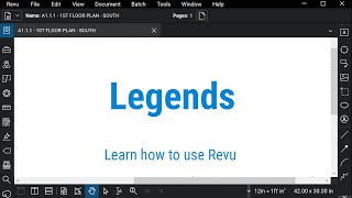 bluebeam revu: legends