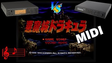 Castlevania X68000 - Comparaison des musiques : X68000 & MIDI CM-32L & MIDI SC-55