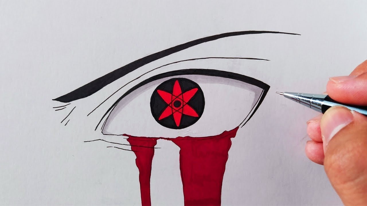 COMO DESENHAR O MANGEKYOU SHARINGAN DO SASUKE (NARUTO SHIPPUDEN) PASSO ...