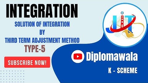 Solution Of Integration By Third Term Adjustment Method #applied_maths #integration #msbte #diploma