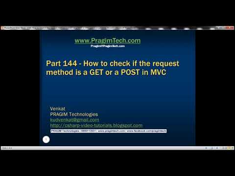 144 How to check if the request method is a GET or a POST in MVC