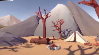 Lowpoly style desert environment in Unity 3D