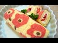 How to make Marimekko pattern Decoration Roll Cake マリメッコ柄　デコレーションロールケーキの作り方
