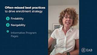 EAB.edu optimized: Four missed best practices to drive enrollment strategy
