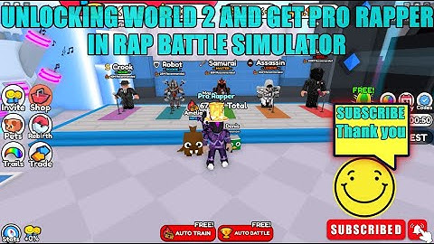 Unlocking World 2 And Getting Pro Rapper (Rap Battle Simulator) #roblox #rapbattle