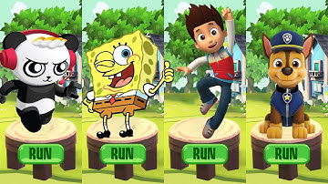 Tag with Ryan Kaji vs Spongebob On The Run vs PAW Patrol Ryder - All Characters Unlocked Gameplay