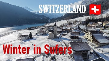 Sufers in Early Winter | Swiss Alpine Village with Calm Music (DJI Mini 5 Pro) | Cinematic Drone 4K
