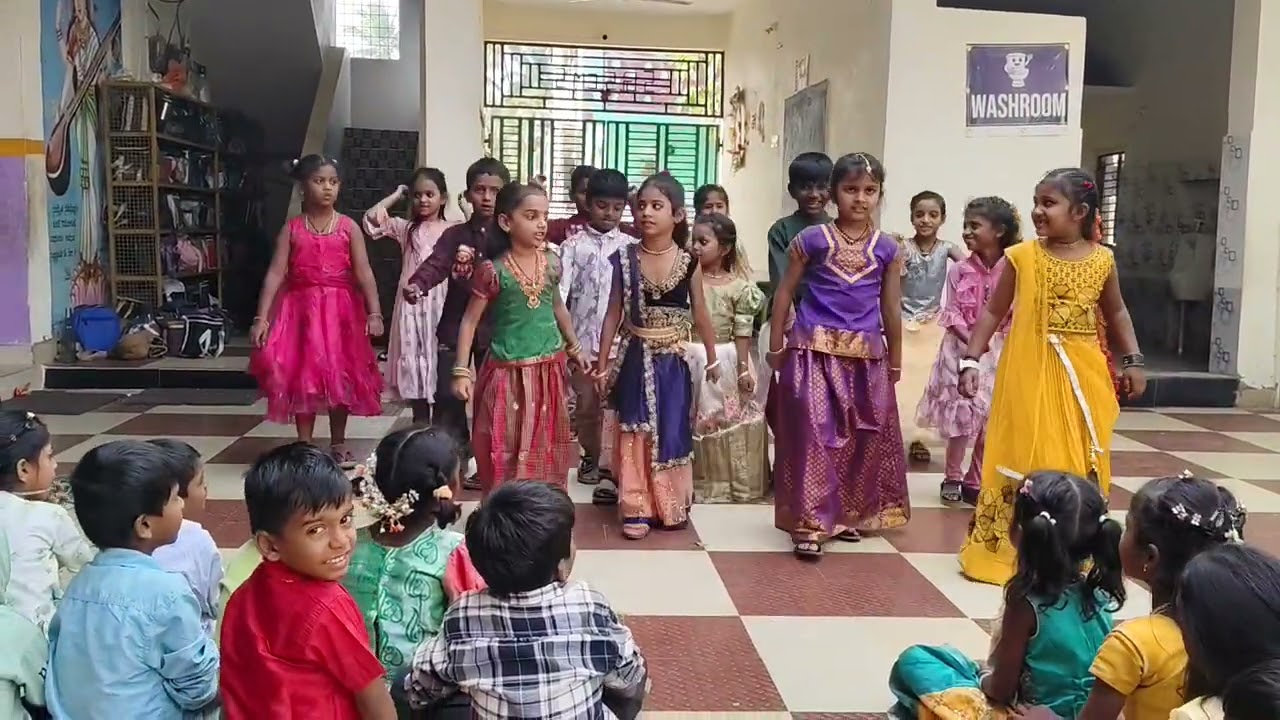 Pongal celebrations dance performance by 1st class students 
