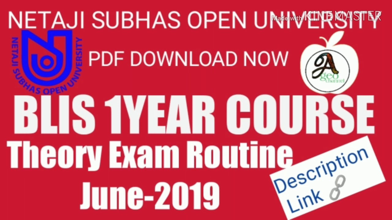 Nsou BLIS Course Theory exam routine 2019