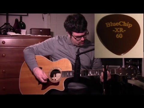 acoustic-guitar-pick-recording-test-blue-chip,-v-pick,-taylor-+-vintage-gibson