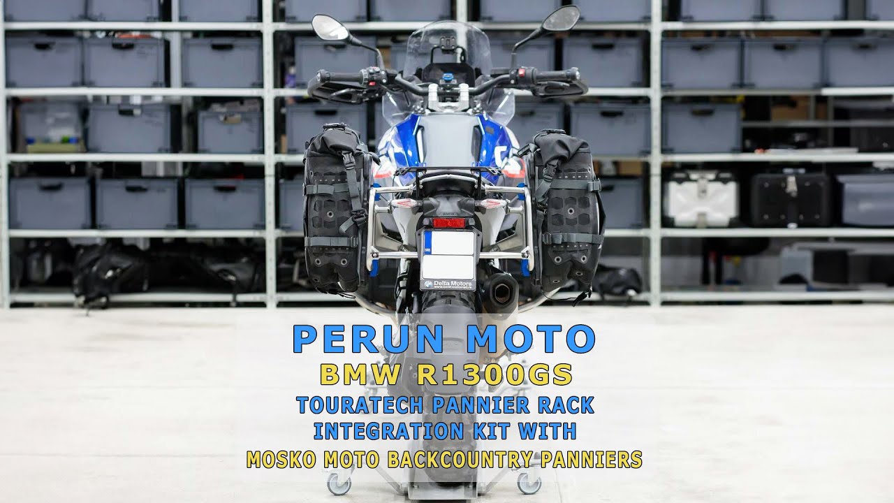 Mosko moto Backcountry panniers on BMW R1300GS - YouTube