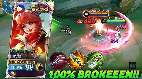 Auto SAVAGE!! Layla with Trinity Build Insane Attack Speed - Build Top 1 Global Layla ~ MLBB