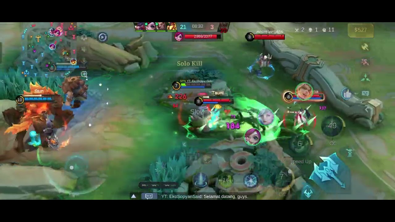 Mobile Legends Bang Bang Belerick tank roam game play 17