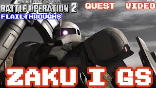 Gundam Battle Operation 2 Guest Video: MS-05S (GS) Zaku I Gerhart Schmitzer Custom