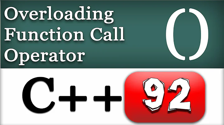 Overloading C++ Function Call Operator ( ) | Cpp Video Tutorial