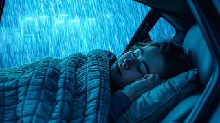You Will Fall Asleep within 3 Minutes with Heavy Rain & Majestic Thunder in the Car at Night screenshot 5