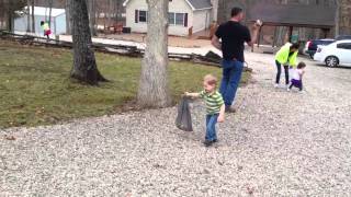 Noah hunting Easter eggs