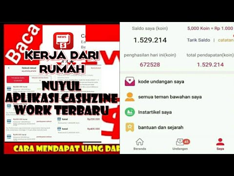 aplikasi cashzine, aplikasi penghasil uang|| terbaru 2020