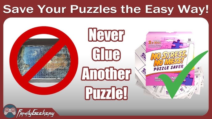 Preserving A Jigsaw Puzzle using Peel and Stick Glue Sheets