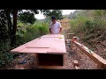小伙深山建木屋，做一张高精度多功能木工锯台，家具都自己做。Woodworking saw table.