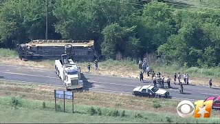 Northwest ISD School Bus Uprighted After Rollover