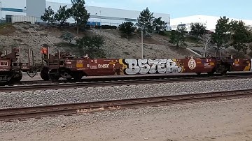 FAST BNSF empty intermodal train