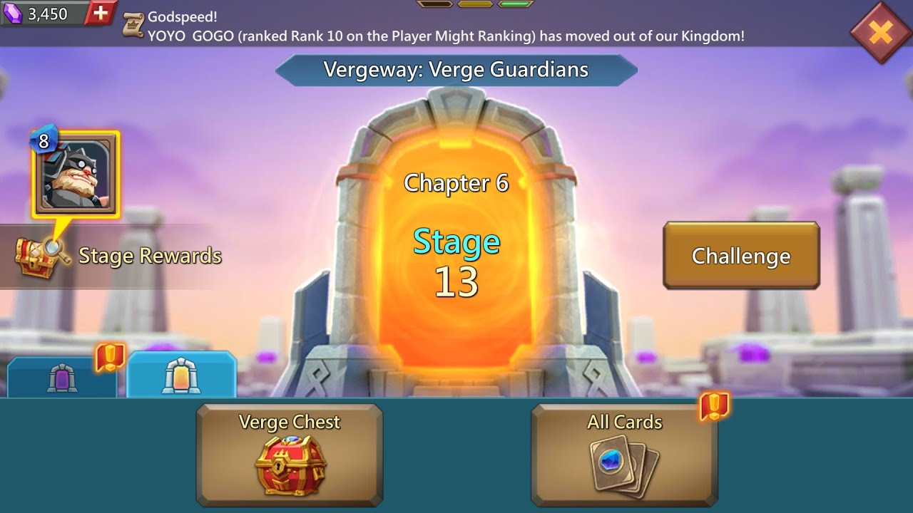Lords Mobile Vergeway Chapter 6 stage 13