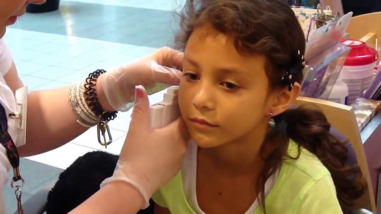 Julia Getting Her Ears Pierced At Claires In The Mall Youtube