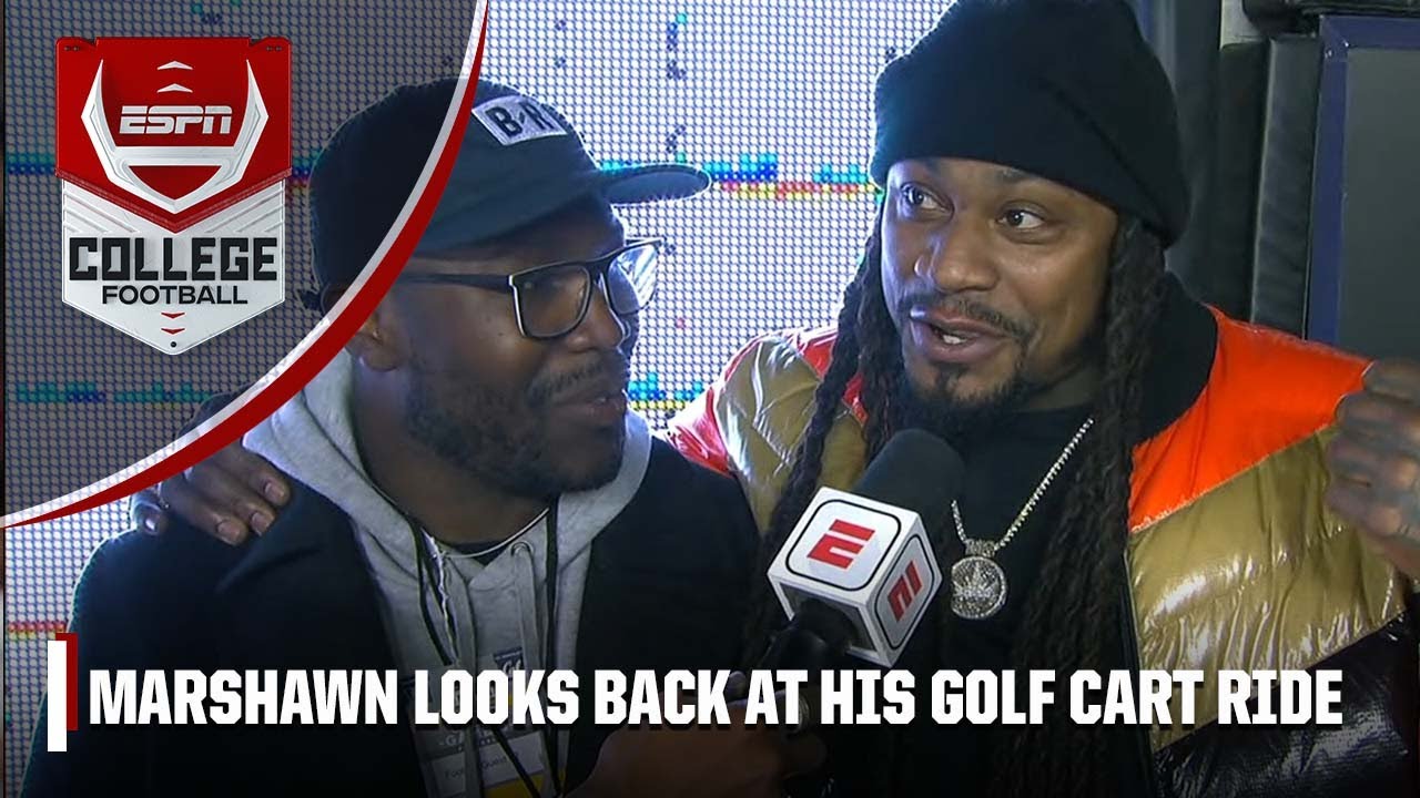 Marshawn Lynch reflects on his iconic golf cart ride | ESPN College Football, image size:1280x720