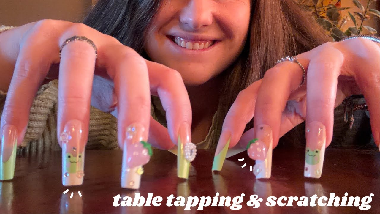 ASMR Table Tapping & Scratching 🍓 (multiple tables, many tingles)