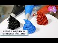 COMO DAR COLOR NEGRO Y ROJO A MERENGUE ITALIANO | Belkis Cakes