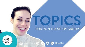 Topics for Part 3 study