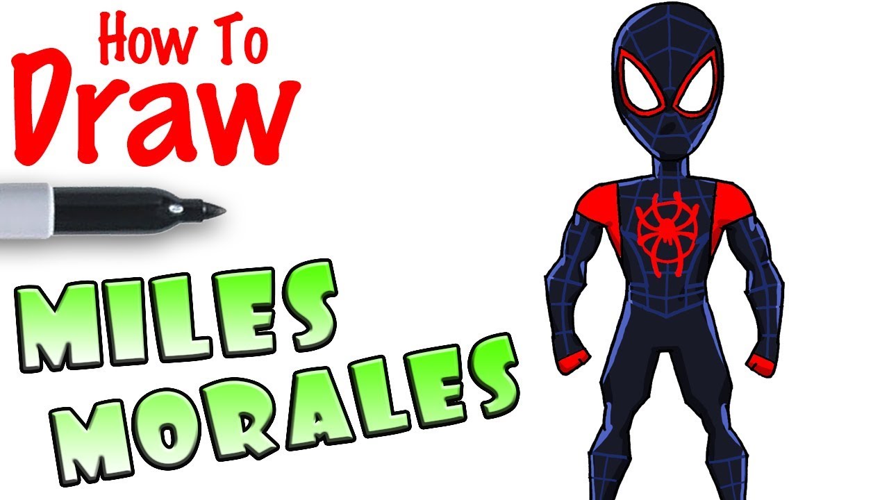 How To Draw Miles Morales Spider Man Youtube