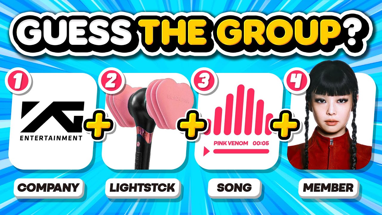 CAN YOU GUESS THE GROUP BY 4 CLUES?! 🧐🔎 [COMPANY, LIGHTSTICK, SONG, MEMBER] 🤩 ANSWER - KPOP QUIZ ❤️
