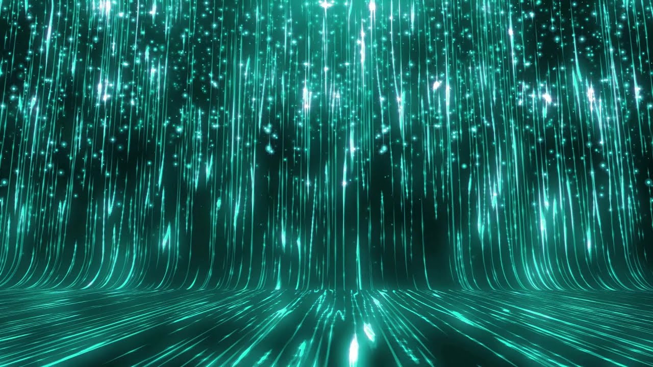 green Particle Rain Led Light wall VJ Loop motion background, Video ...
