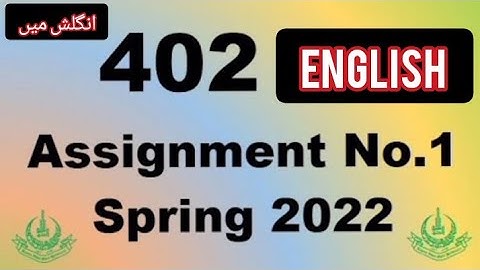 Aiou Code 402 Solved Assignment Spring 2022 | Economic in English| 402 code