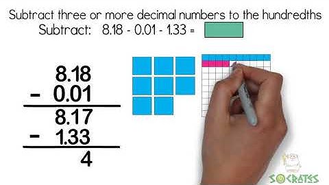 Subtract three or more decimal numbers to the hundredths