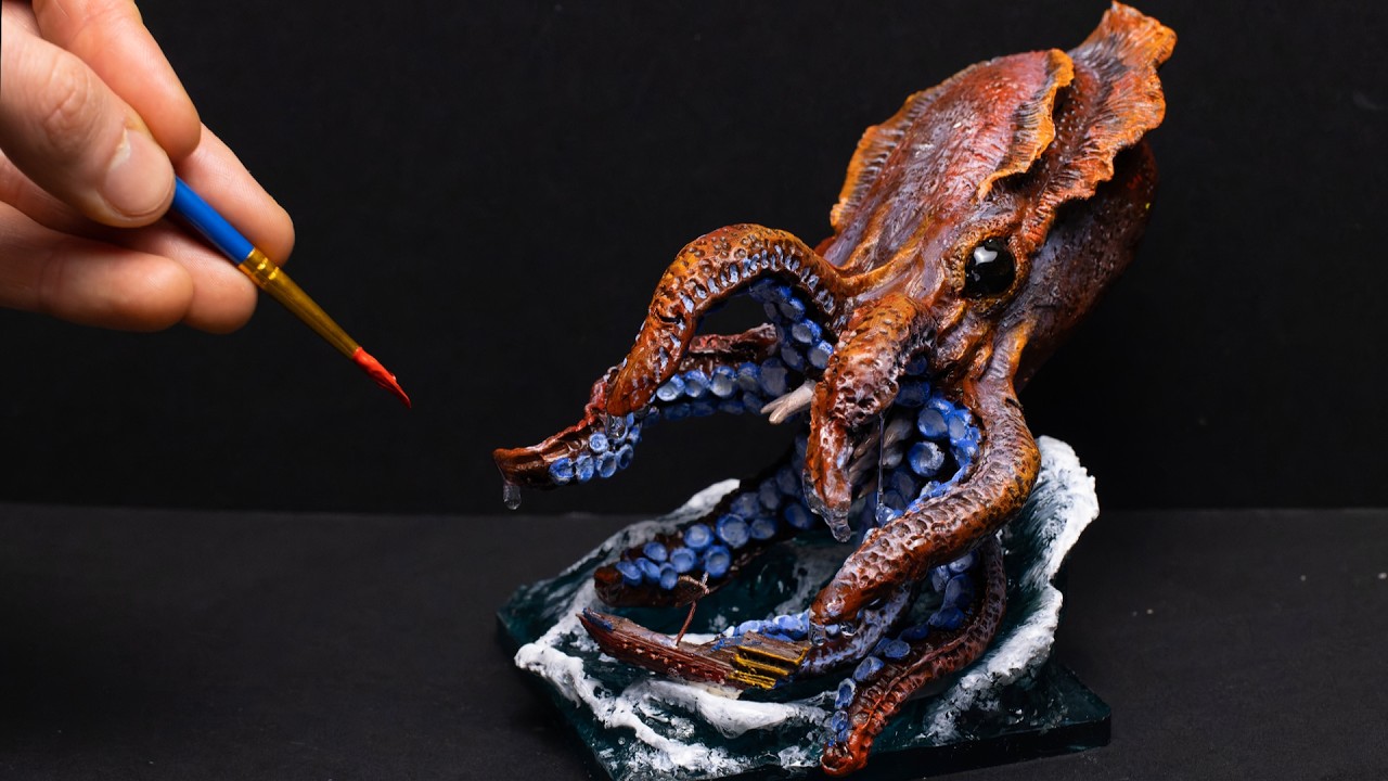 How I make this Kraken in a RESIN ocean