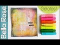 Gelatos Art Journal Background | Easy Technique for Beginners | Mixed Media Art Journal