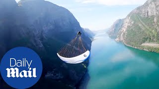 Paraglider performs death-defying 'infinity tumbling' flips in Norway