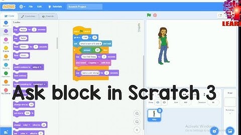 Ask block in scratch// scratch 3 simple project for begginers// Scratch 3 tutorials