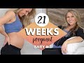 21 WEEKS PREGNANT UPDATE //  New Body Pillow, Braxton Hicks & Bump Update