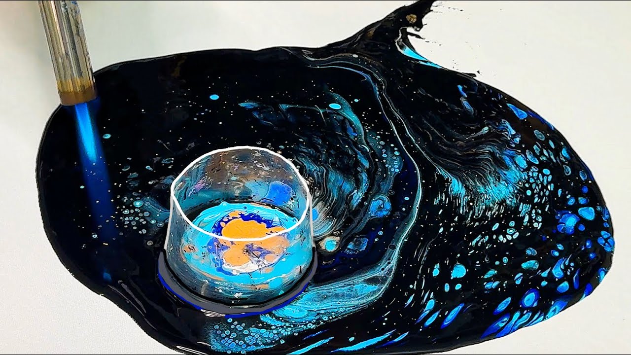 Open Cup Acrylic Pouring That TRANSFORMED with Gold! (Unexpected Result ...