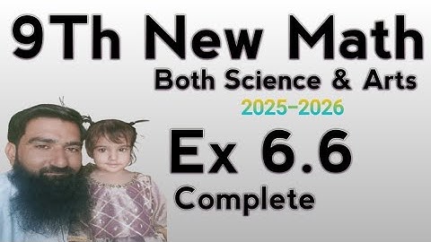 9Th class math new book 2025||PCTB||#EXERCISE 6.6 Chapter 6