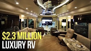 $2.3 MILLION Motorhome RV Tour  Millennium Prevost