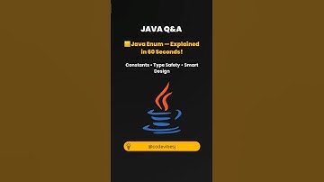 Java Enum — Why & When To Use It? #java #enum #javainterview #codingtips #learnjava