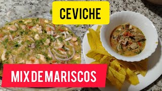CEVICHE DE MIX DE MARISCOS FÁCIL DE PREPARAR Y DELICIOSO