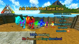 💾 ARK Survival Evolved Mobile Save Data 100% Working | Level 100 | Amber Limit | Colorful Dinos 🦖